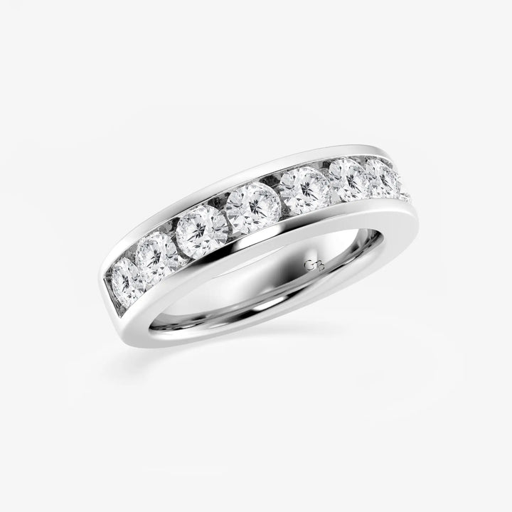 Linea Pure Round Lab-Grown Diamond Channel Wedding Band