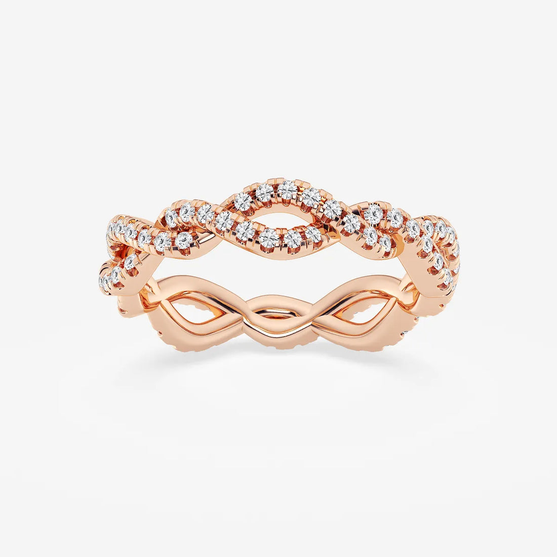 Infinéra Twist Round Lab-Grown Diamond Infinity Eternity Band