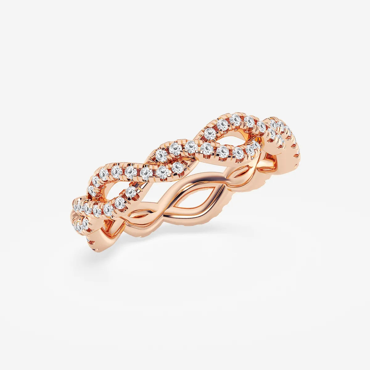 Infinéra Twist Round Lab-Grown Diamond Infinity Eternity Band