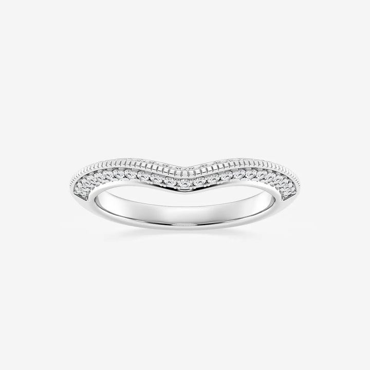 Edgea Luxe Round Lab-Grown Diamond Knife Edge Contour Band