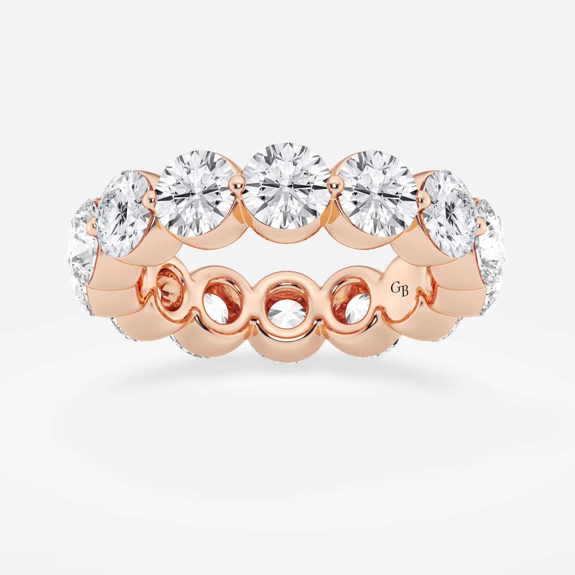 Aethera Round Lab-Grown Floating Diamond Eternity Band