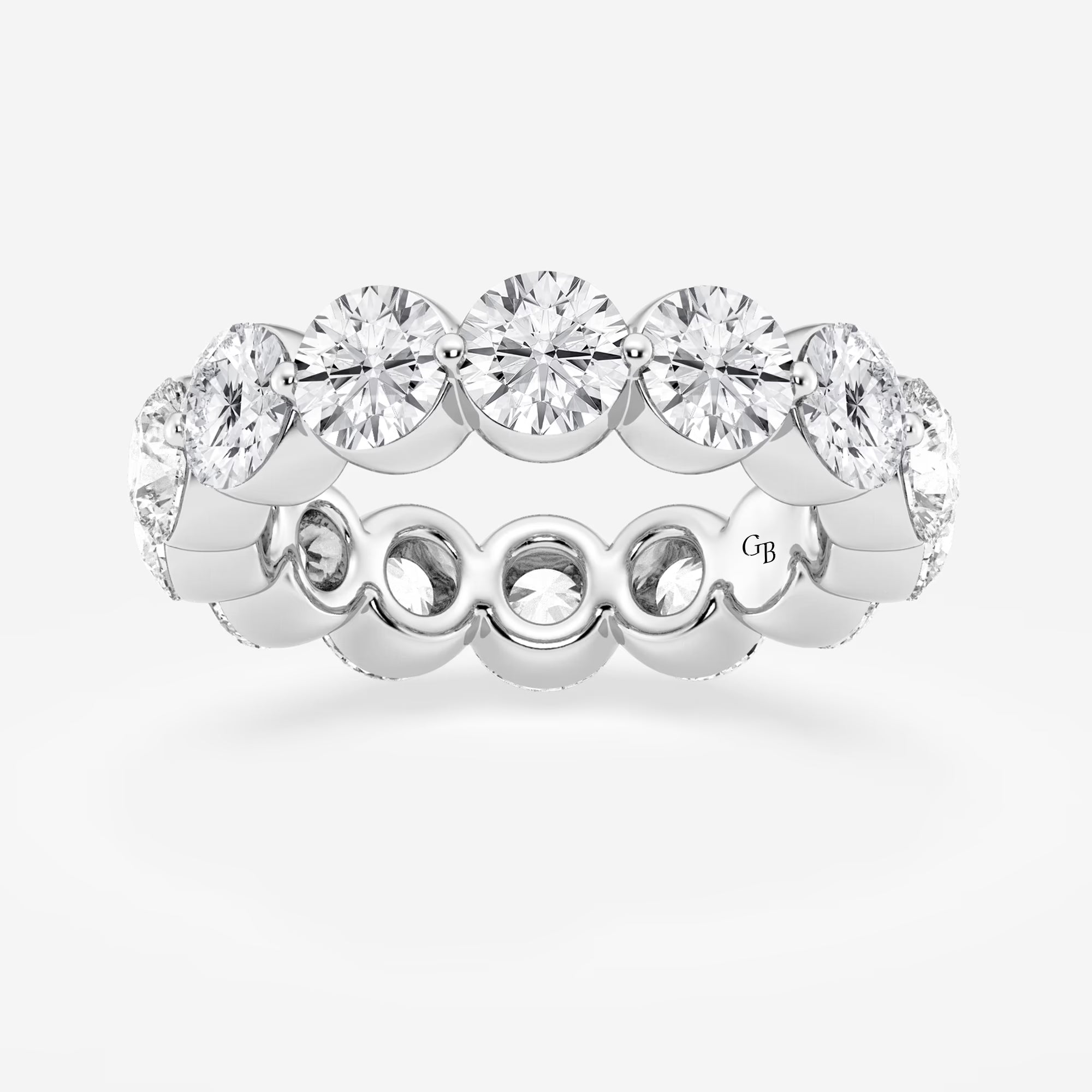 Aethera Round Lab-Grown Floating Diamond Eternity Band