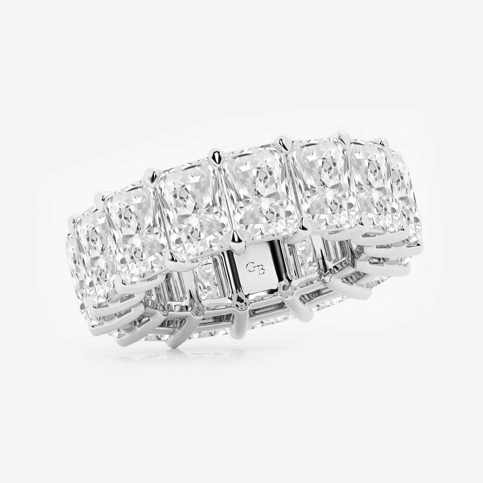 Premium Radiant Cut Lab Grown Diamond Luxe Eternity Band in Solid Gold