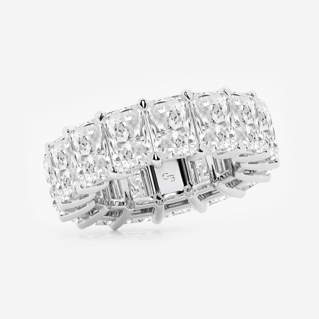 Premium Radiant Cut Lab Grown Diamond Luxe Eternity Band in Solid Gold