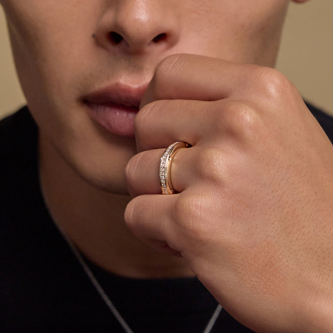 Elegant Round Lab Grown Diamond Pave Set Eternity Band in Yellow Gold