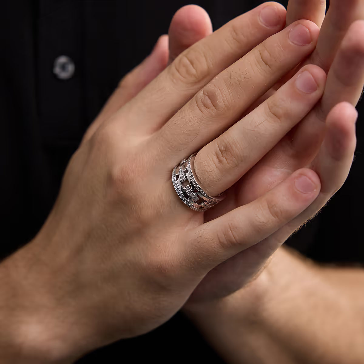 Contemporary Round Lab Grown Diamond Mariner Style Eternity Band