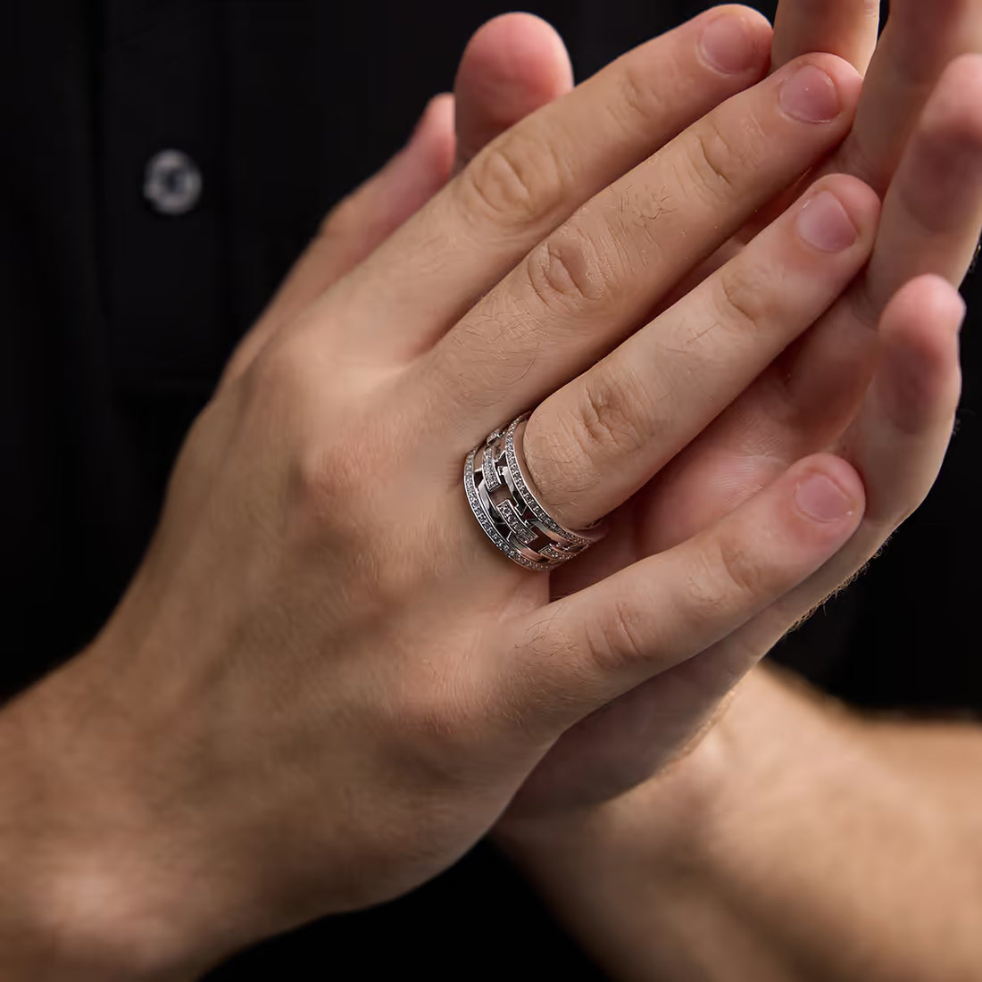 Contemporary Round Lab Grown Diamond Mariner Style Eternity Band