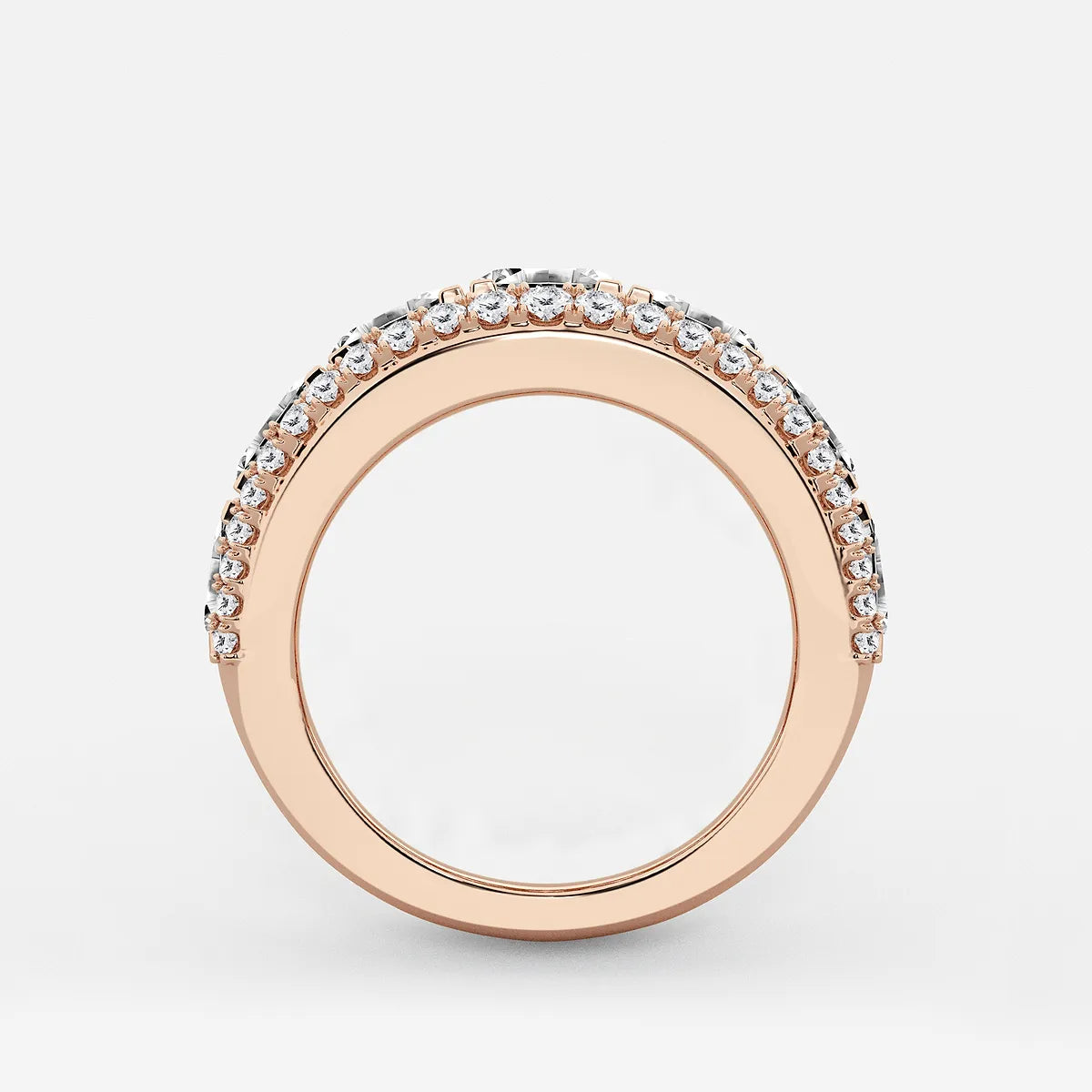 Aurelio Asscher & Round Lab-Grown Diamond Multi-Row Band