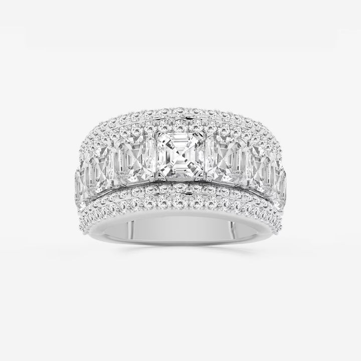 Aurelio Asscher & Round Lab-Grown Diamond Multi-Row Band