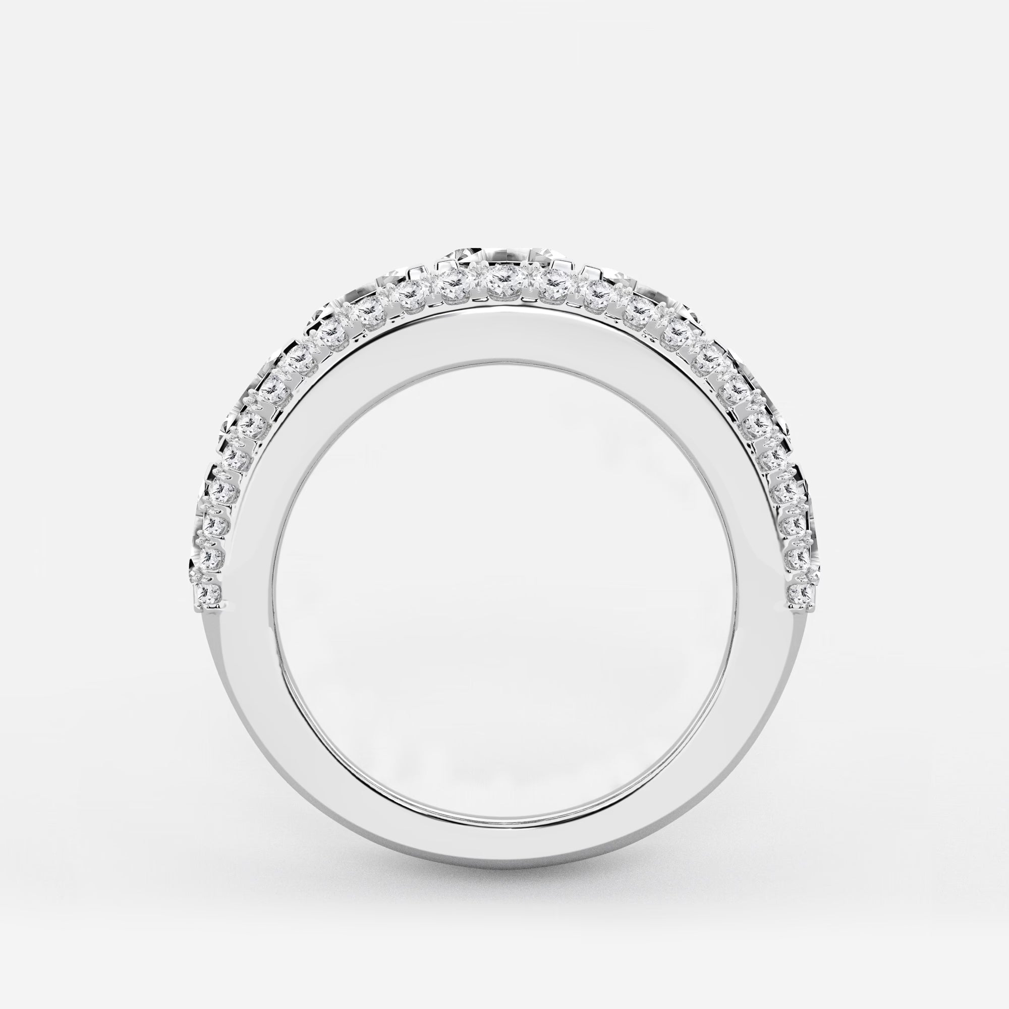 Aurelio Asscher & Round Lab-Grown Diamond Multi-Row Band
