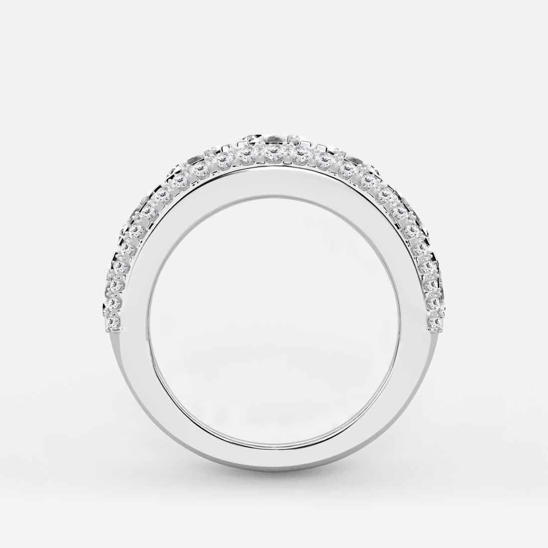 Aurelio Asscher & Round Lab-Grown Diamond Multi-Row Band
