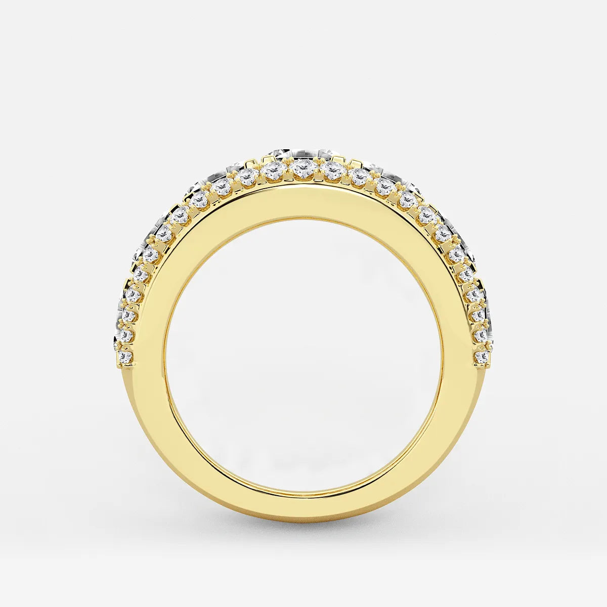 Aurelio Asscher & Round Lab-Grown Diamond Multi-Row Band