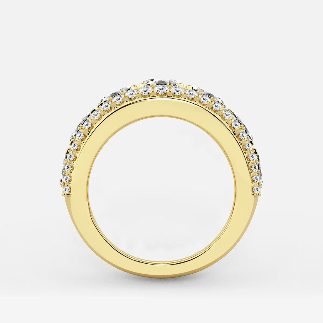 Aurelio Asscher & Round Lab-Grown Diamond Multi-Row Band