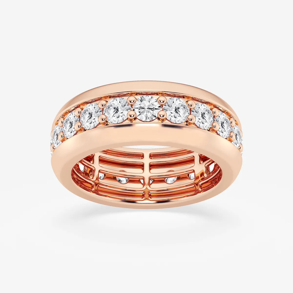 EternaLuxe Round Lab-Grown Diamond Pavé Eternity Band