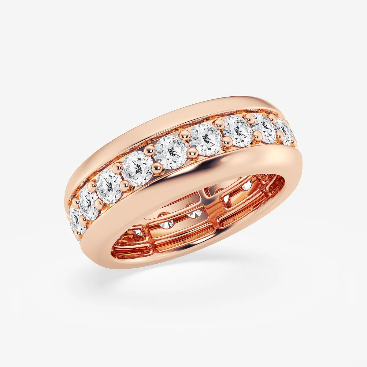 EternaLuxe Round Lab-Grown Diamond Pavé Eternity Band