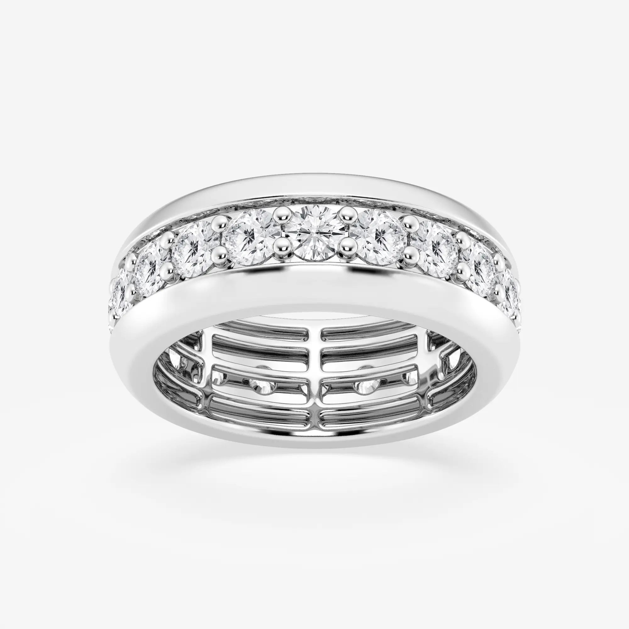 EternaLuxe Round Lab-Grown Diamond Pavé Eternity Band