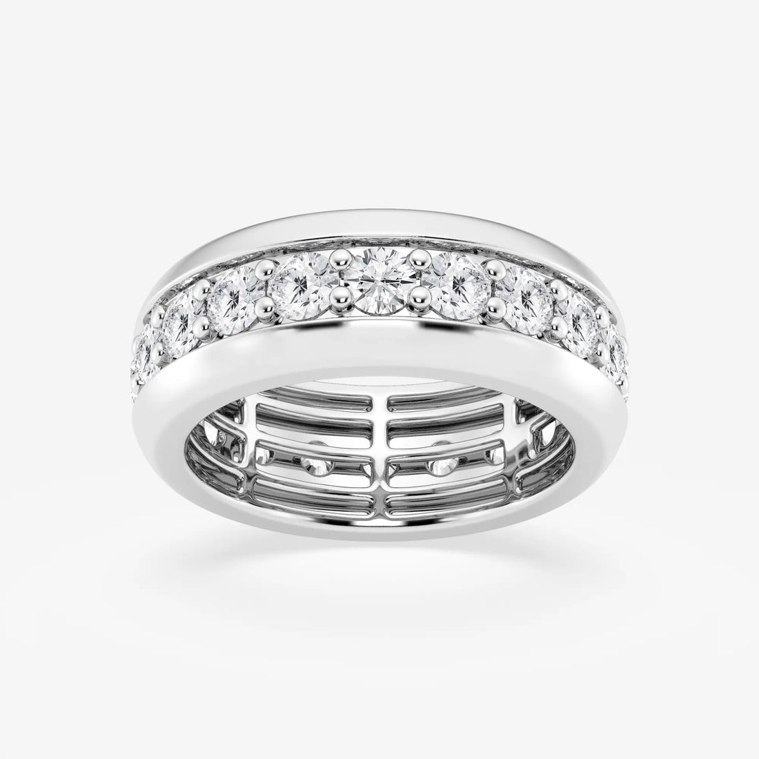 EternaLuxe Round Lab-Grown Diamond Pavé Eternity Band