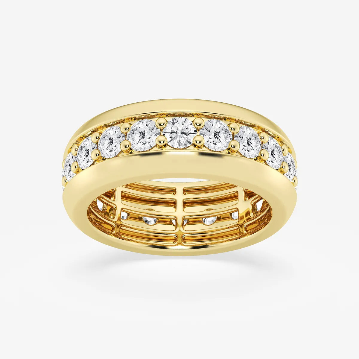 EternaLuxe Round Lab-Grown Diamond Pavé Eternity Band