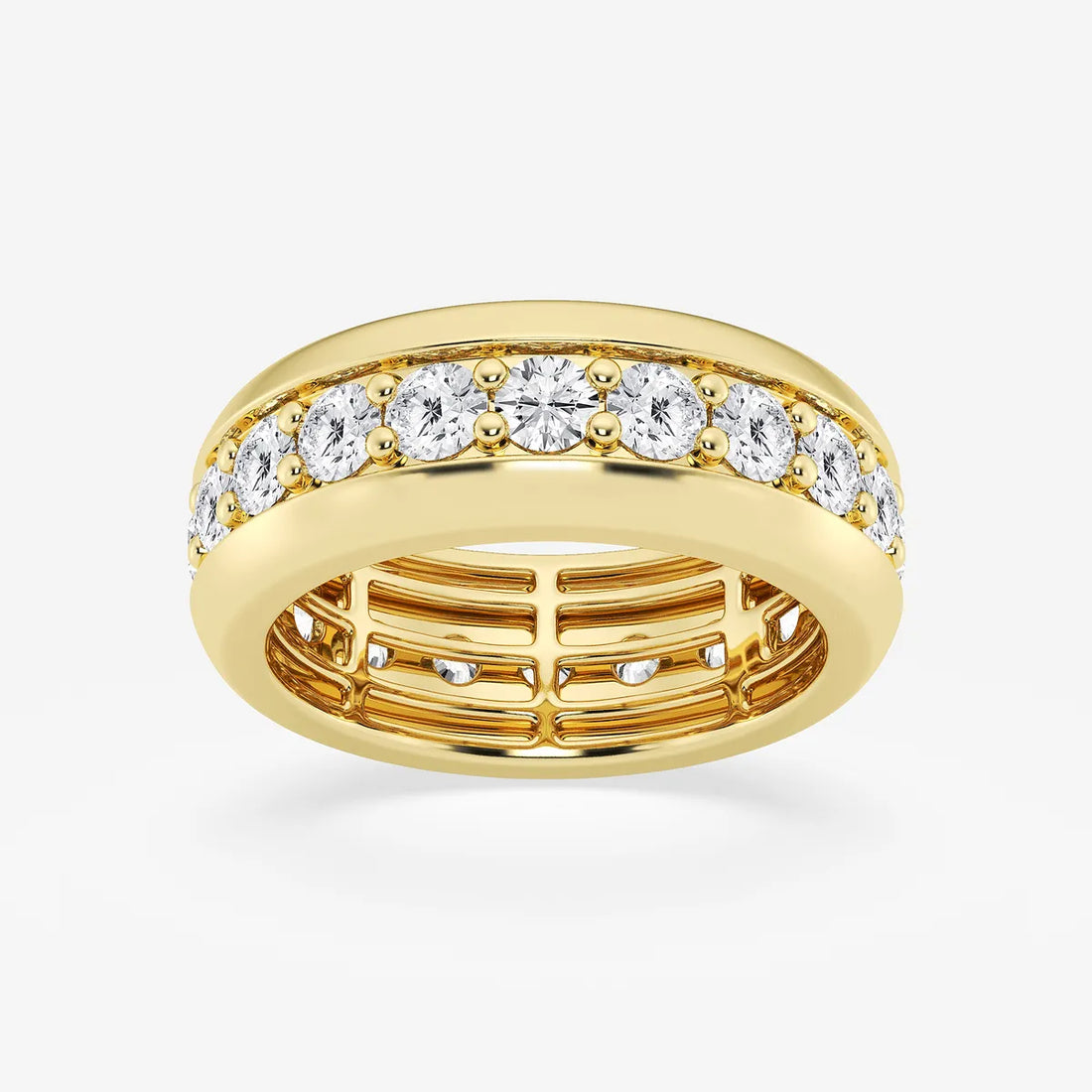 EternaLuxe Round Lab-Grown Diamond Pavé Eternity Band