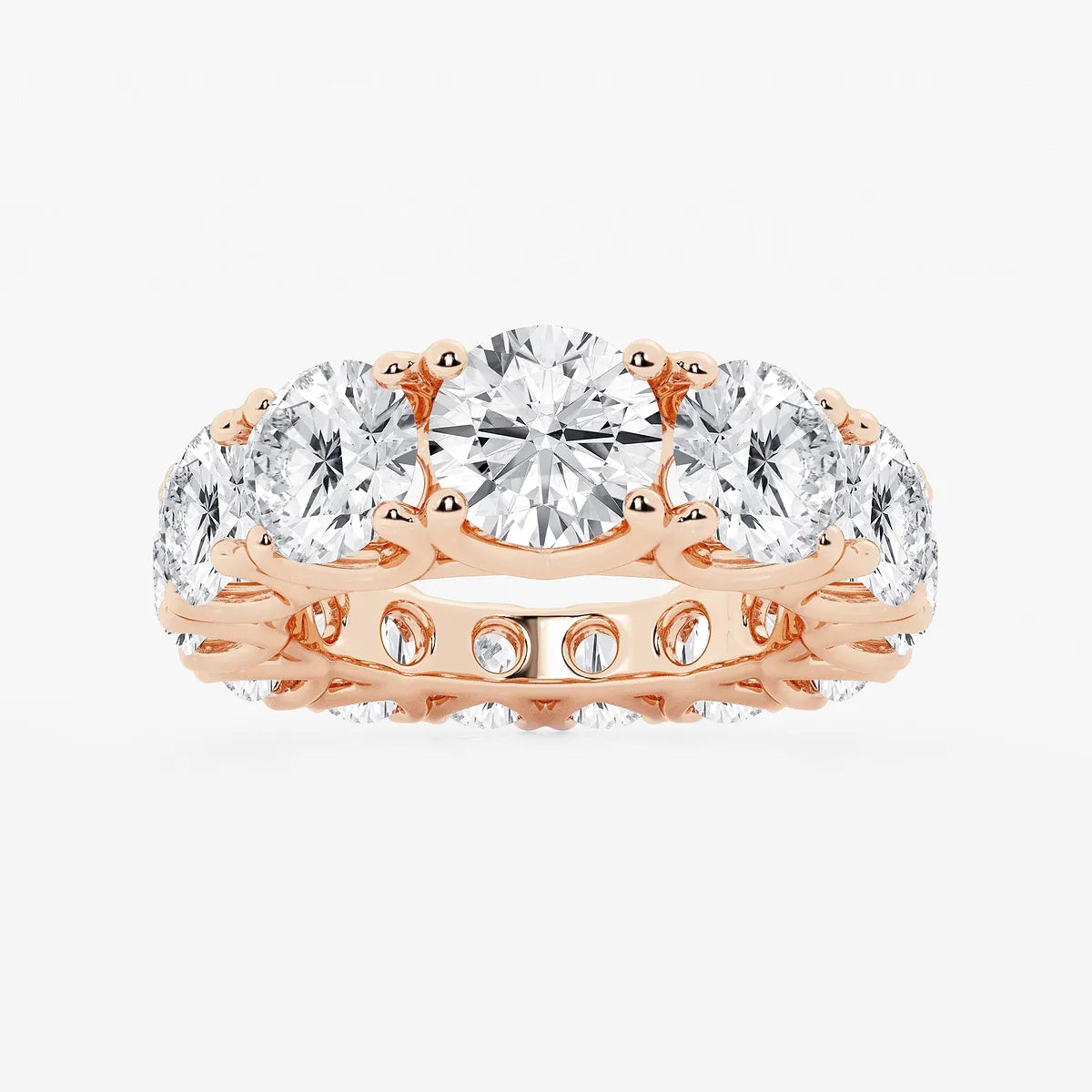 Luminara Round Lab-Grown Diamond Graduated Eternity Band