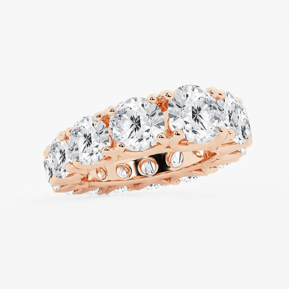 Luminara Round Lab-Grown Diamond Graduated Eternity Band