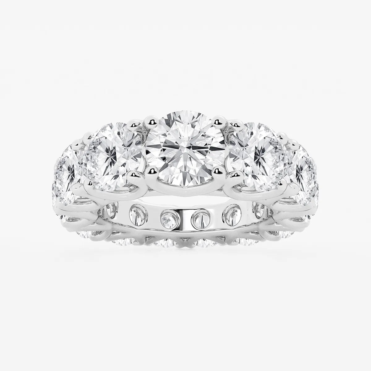 Luminara Round Lab-Grown Diamond Graduated Eternity Band