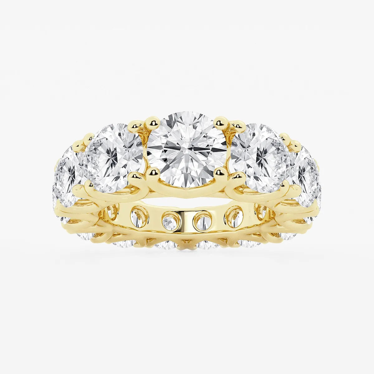 Luminara Round Lab-Grown Diamond Graduated Eternity Band