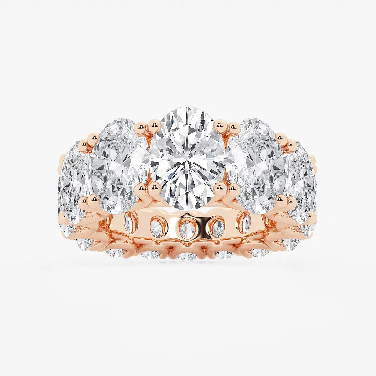 Gradiora Oval Luxe Lab-Grown Diamond Graduated Eternity Band