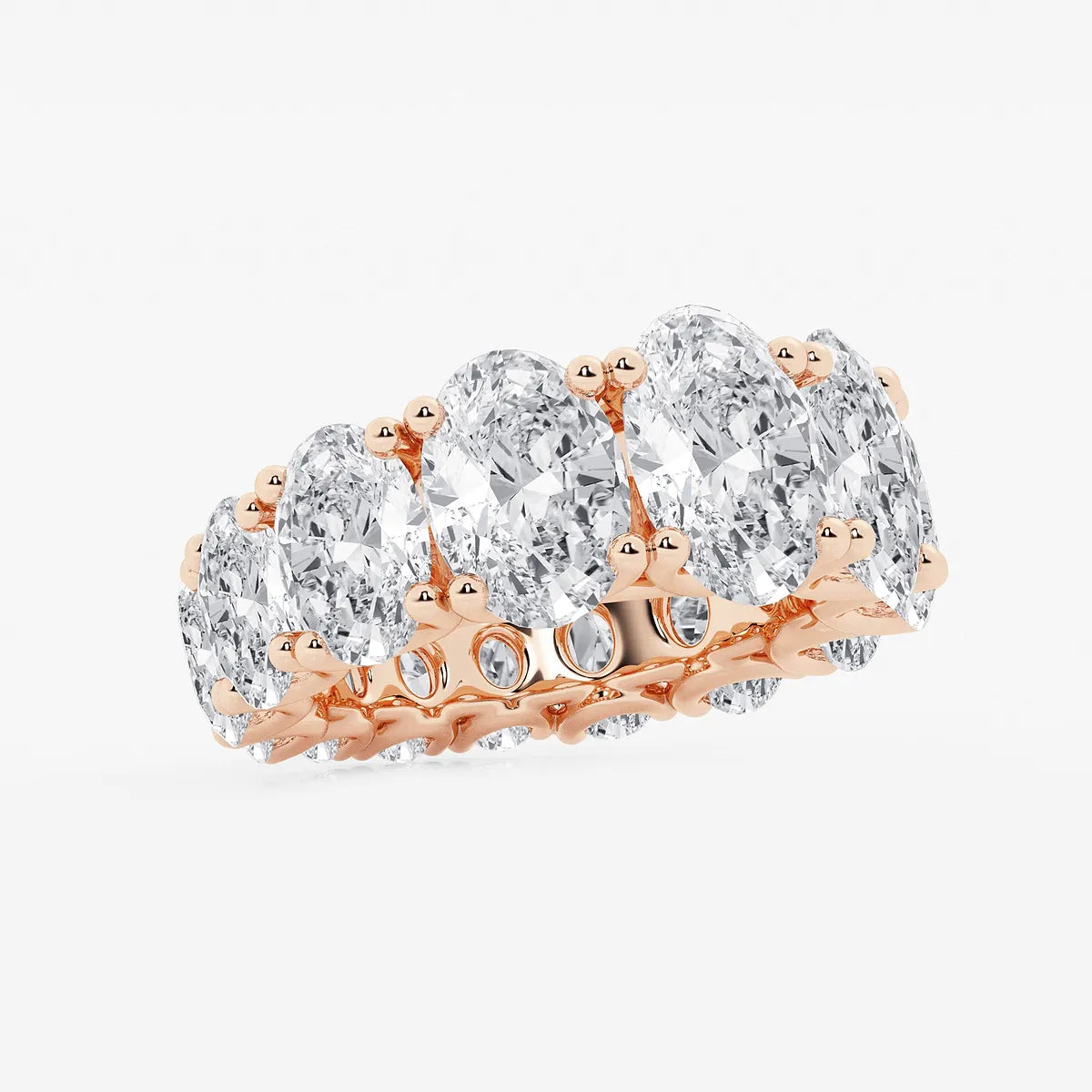 Gradiora Oval Luxe Lab-Grown Diamond Graduated Eternity Band