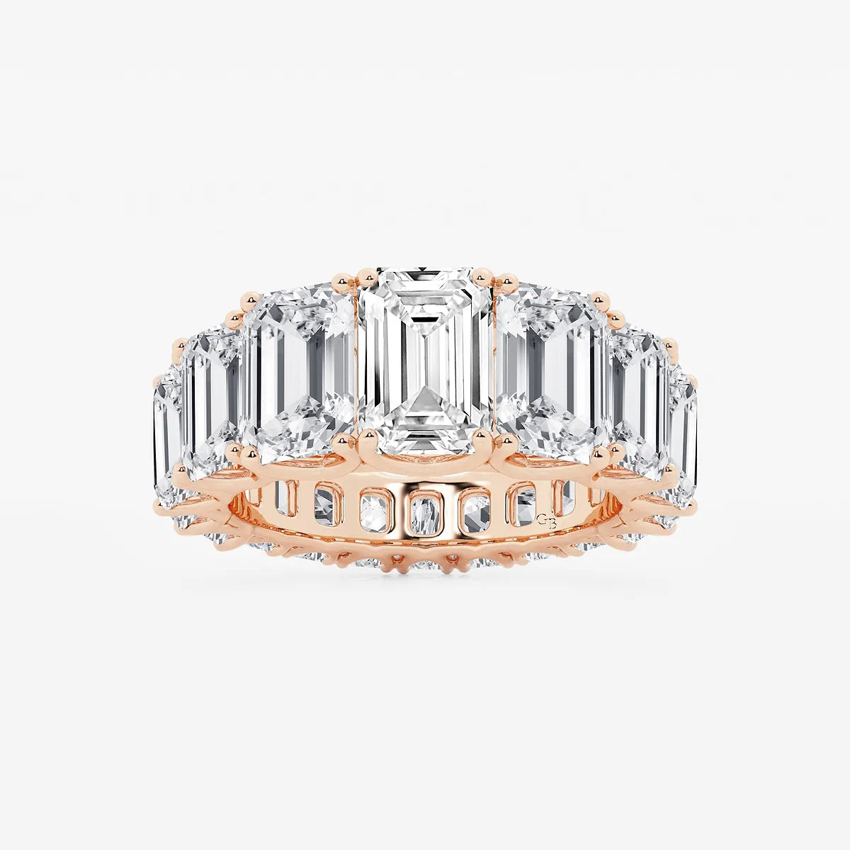 Gradiora Luxe Emerald Lab-Grown Diamond Graduated Eternity Band