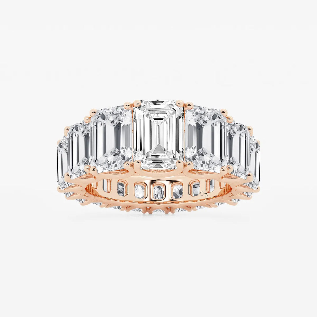 Gradiora Luxe Emerald Lab-Grown Diamond Graduated Eternity Band