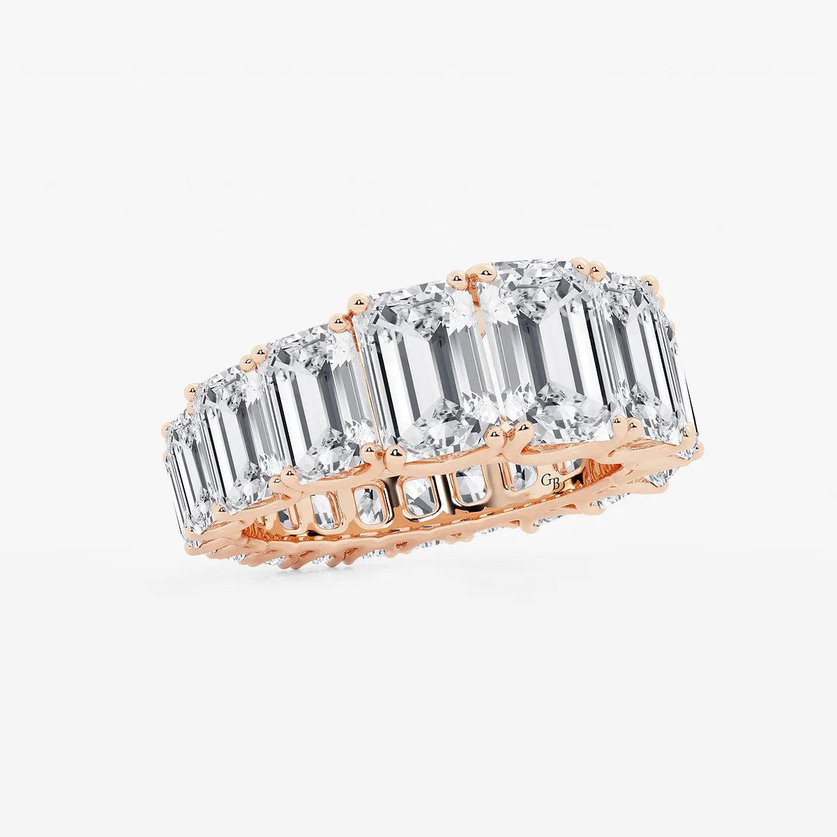 Gradiora Luxe Emerald Lab-Grown Diamond Graduated Eternity Band