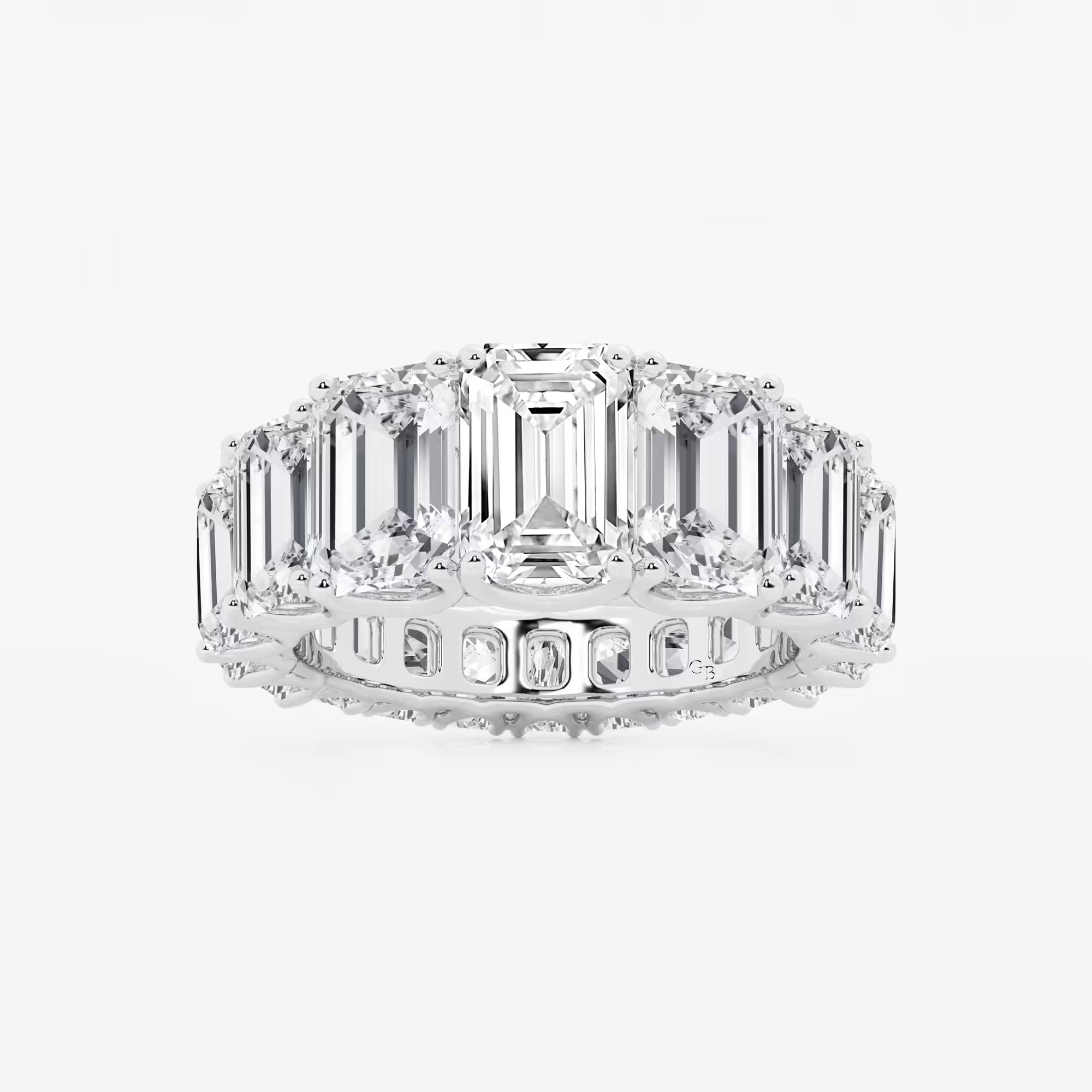 Gradiora Luxe Emerald Lab-Grown Diamond Graduated Eternity Band