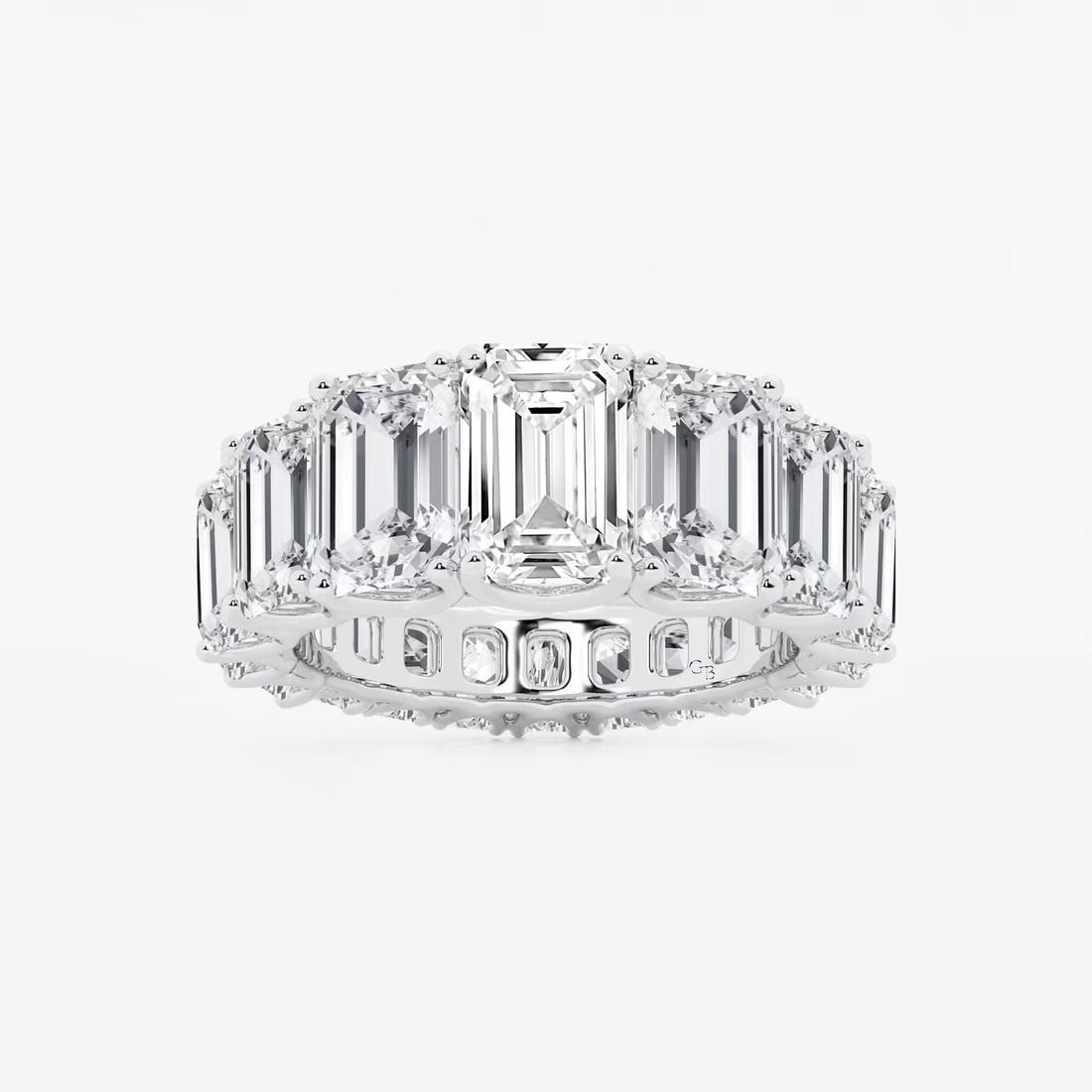 Gradiora Luxe Emerald Lab-Grown Diamond Graduated Eternity Band