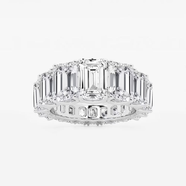 Gradiora Luxe Emerald Lab-Grown Diamond Graduated Eternity Band