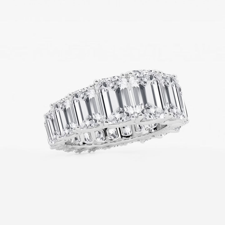 Gradiora Luxe Emerald Lab-Grown Diamond Graduated Eternity Band
