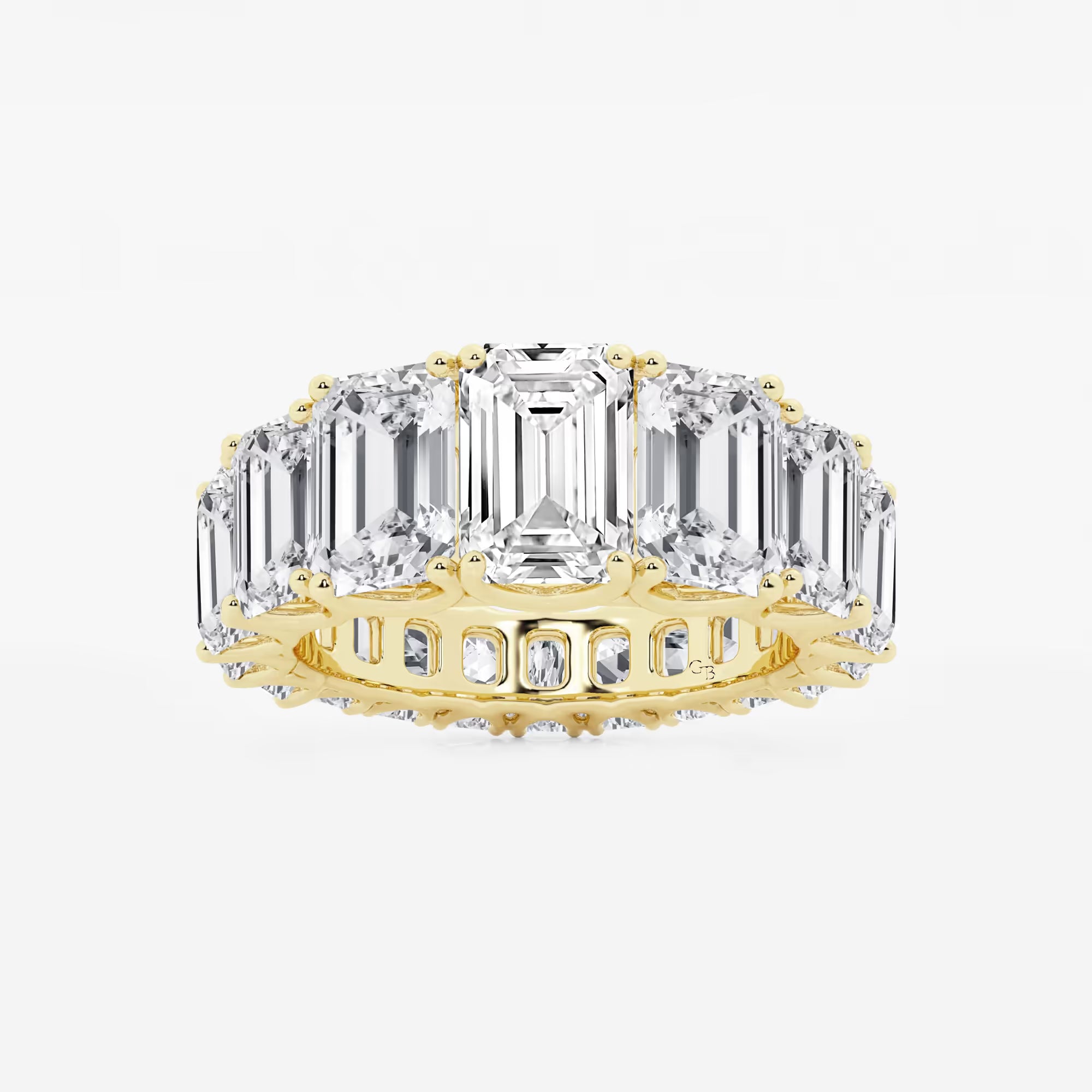 Gradiora Luxe Emerald Lab-Grown Diamond Graduated Eternity Band