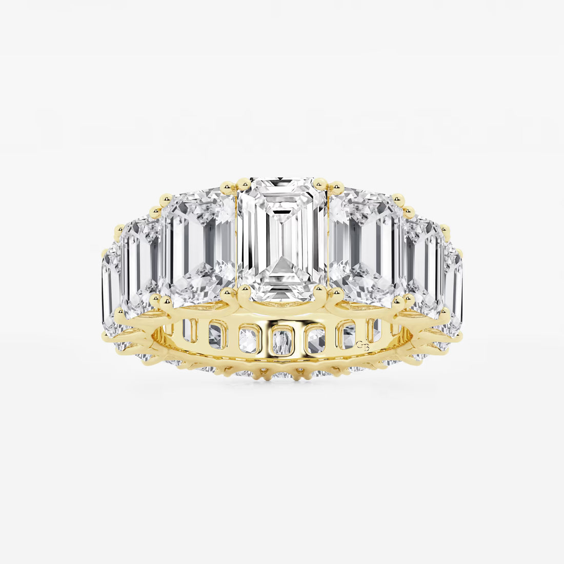 Gradiora Luxe Emerald Lab-Grown Diamond Graduated Eternity Band