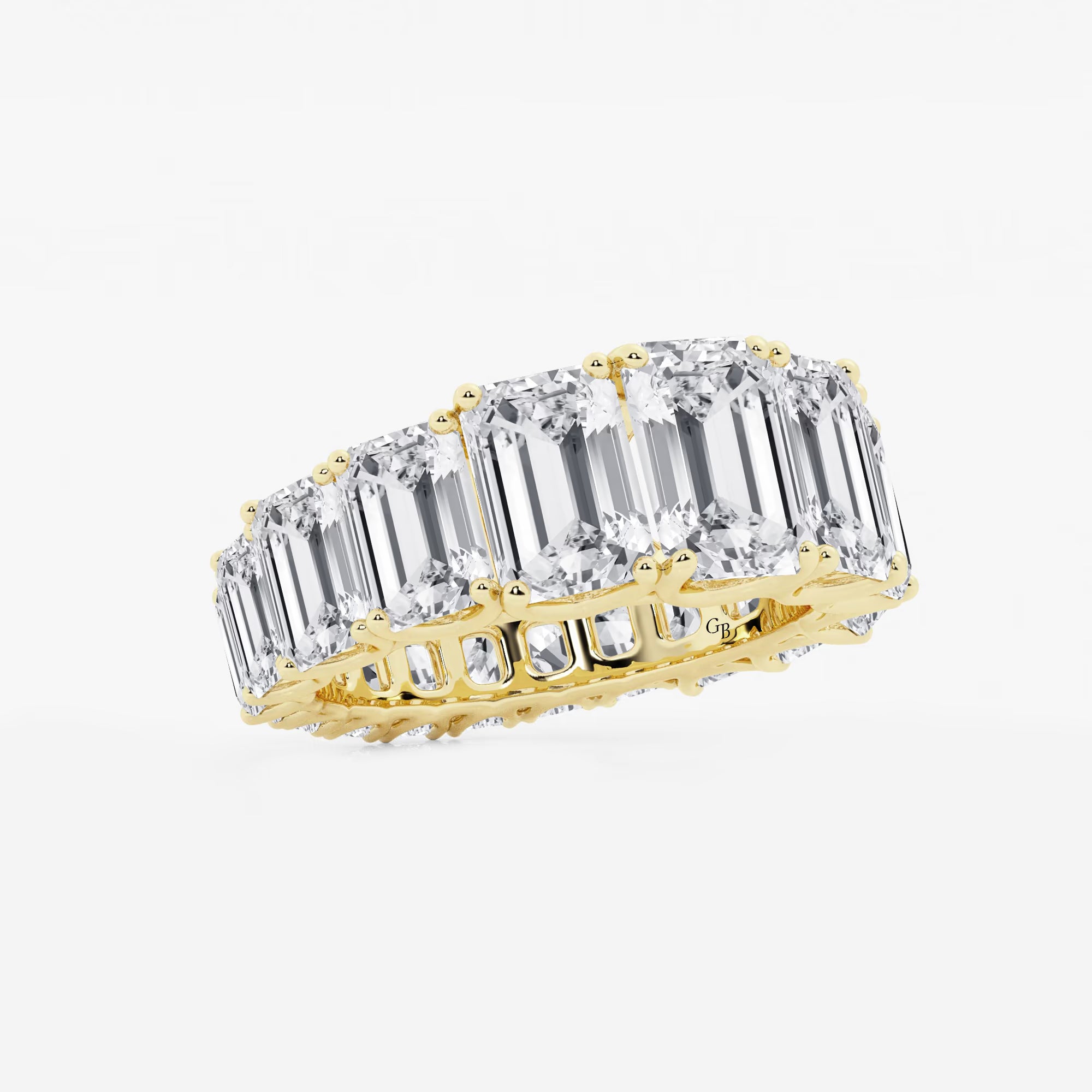 Gradiora Luxe Emerald Lab-Grown Diamond Graduated Eternity Band