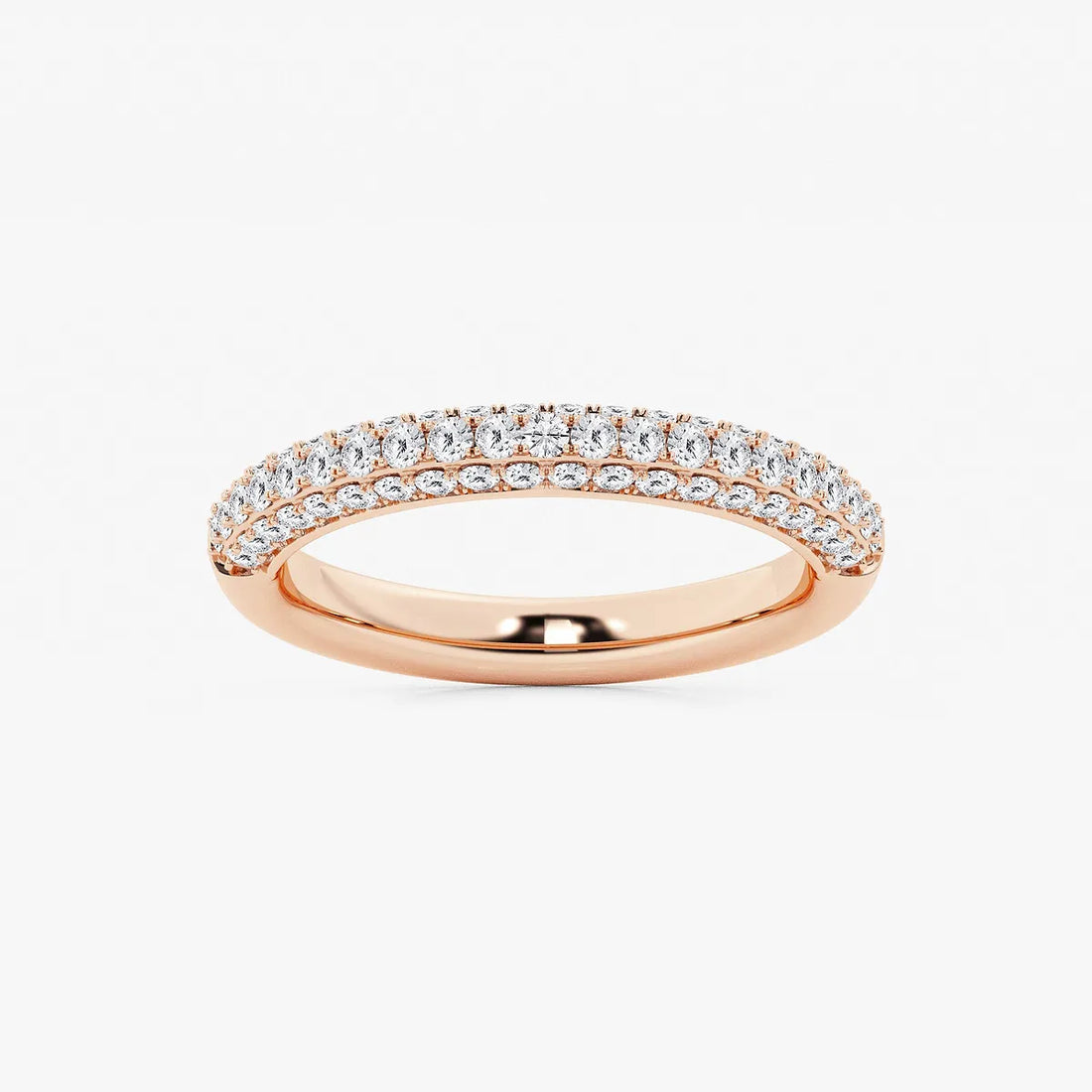 Pavelle Grace Round Lab-Grown Diamond Micro Pavé Wedding Band