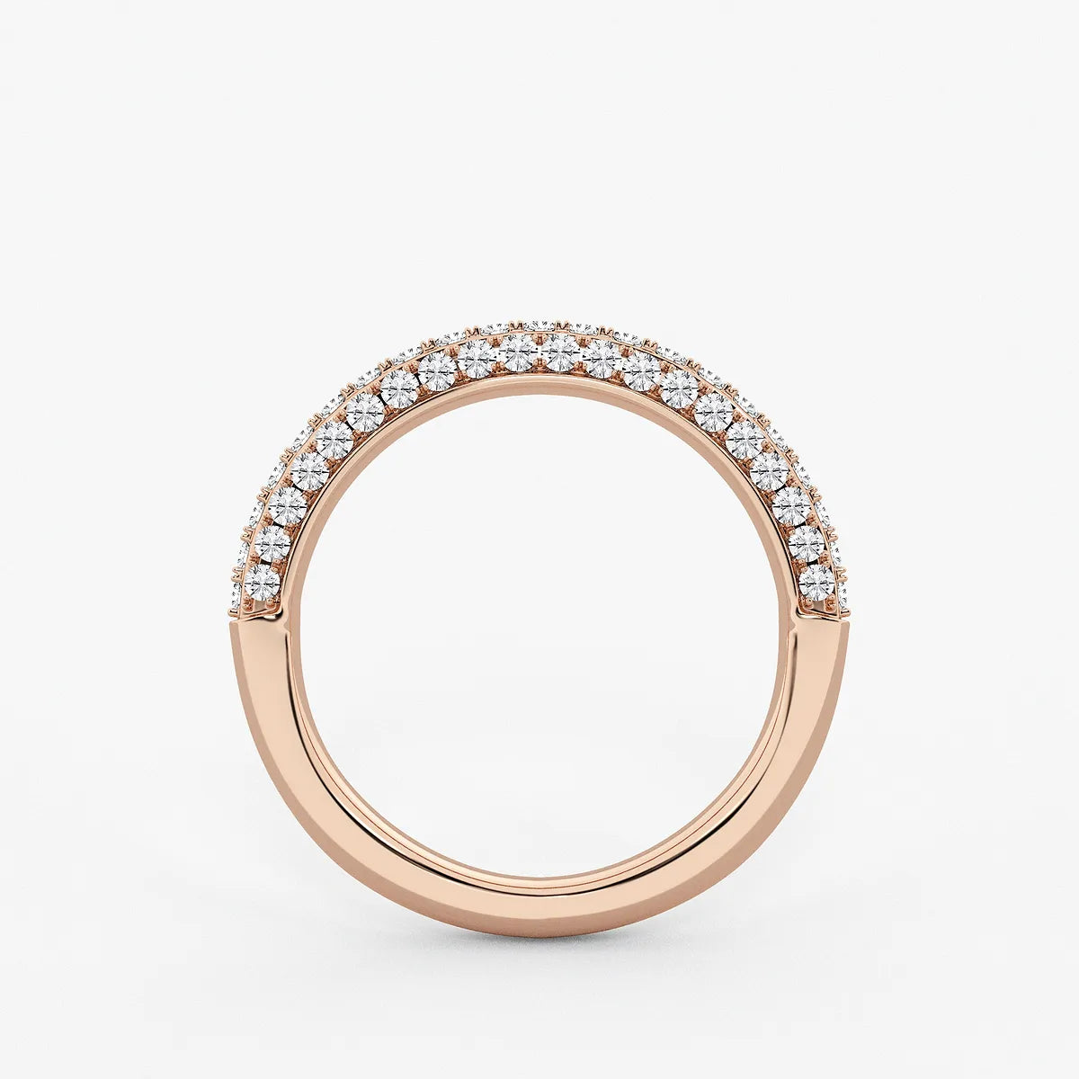 Pavelle Grace Round Lab-Grown Diamond Micro Pavé Wedding Band
