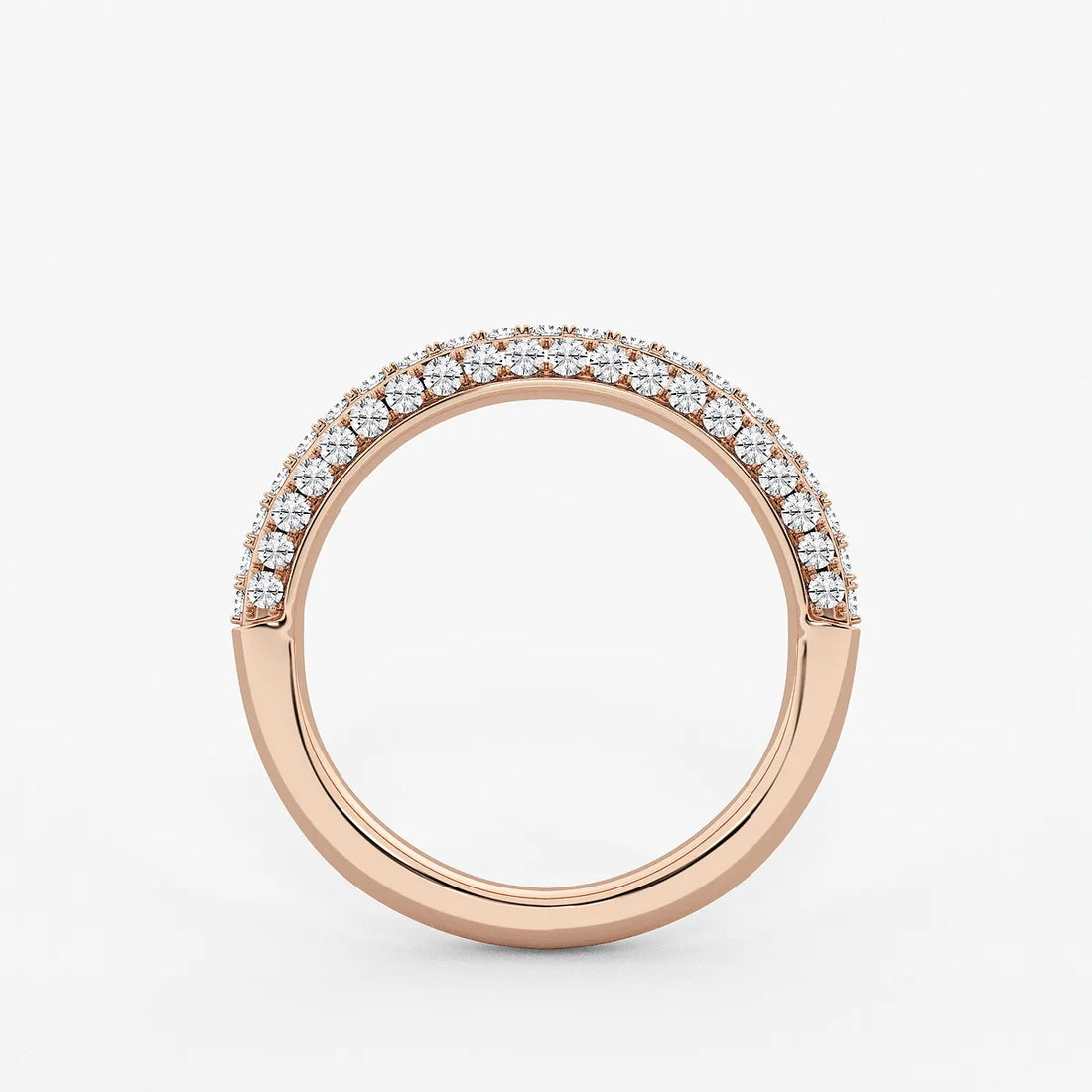 Pavelle Grace Round Lab-Grown Diamond Micro Pavé Wedding Band