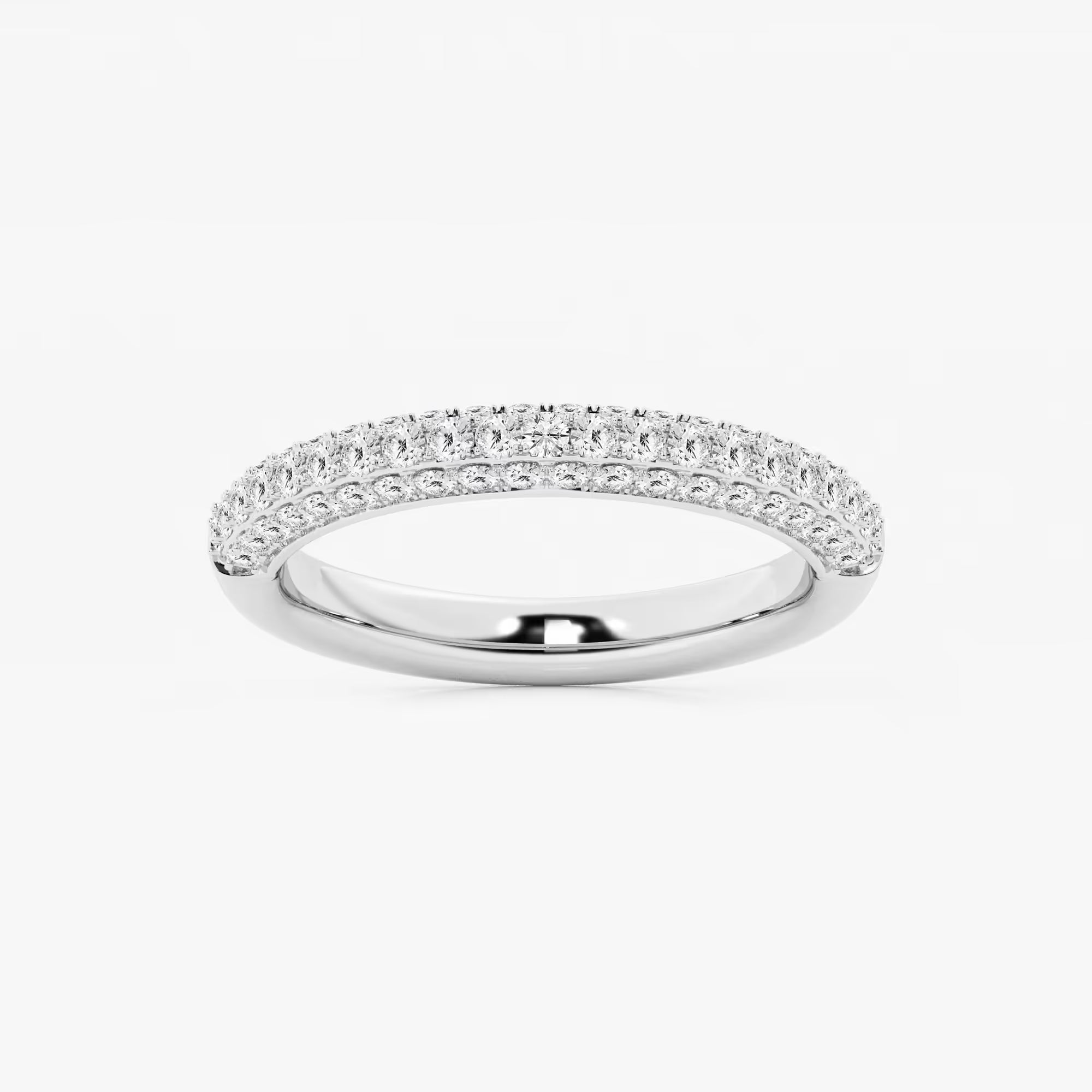 Pavelle Grace Round Lab-Grown Diamond Micro Pavé Wedding Band