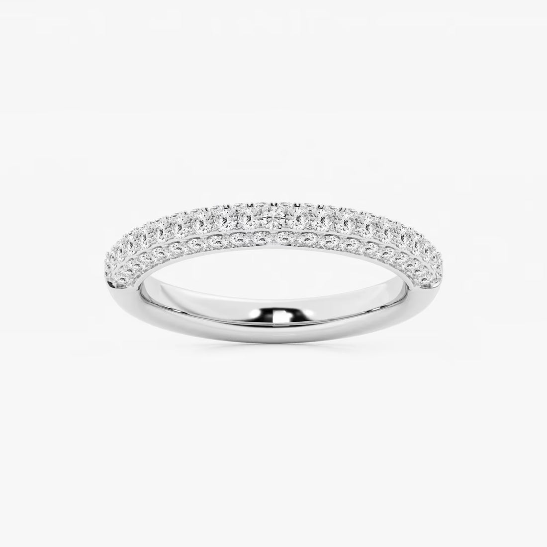Pavelle Grace Round Lab-Grown Diamond Micro Pavé Wedding Band