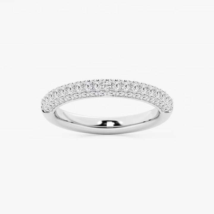 Pavelle Grace Round Lab-Grown Diamond Micro Pavé Wedding Band