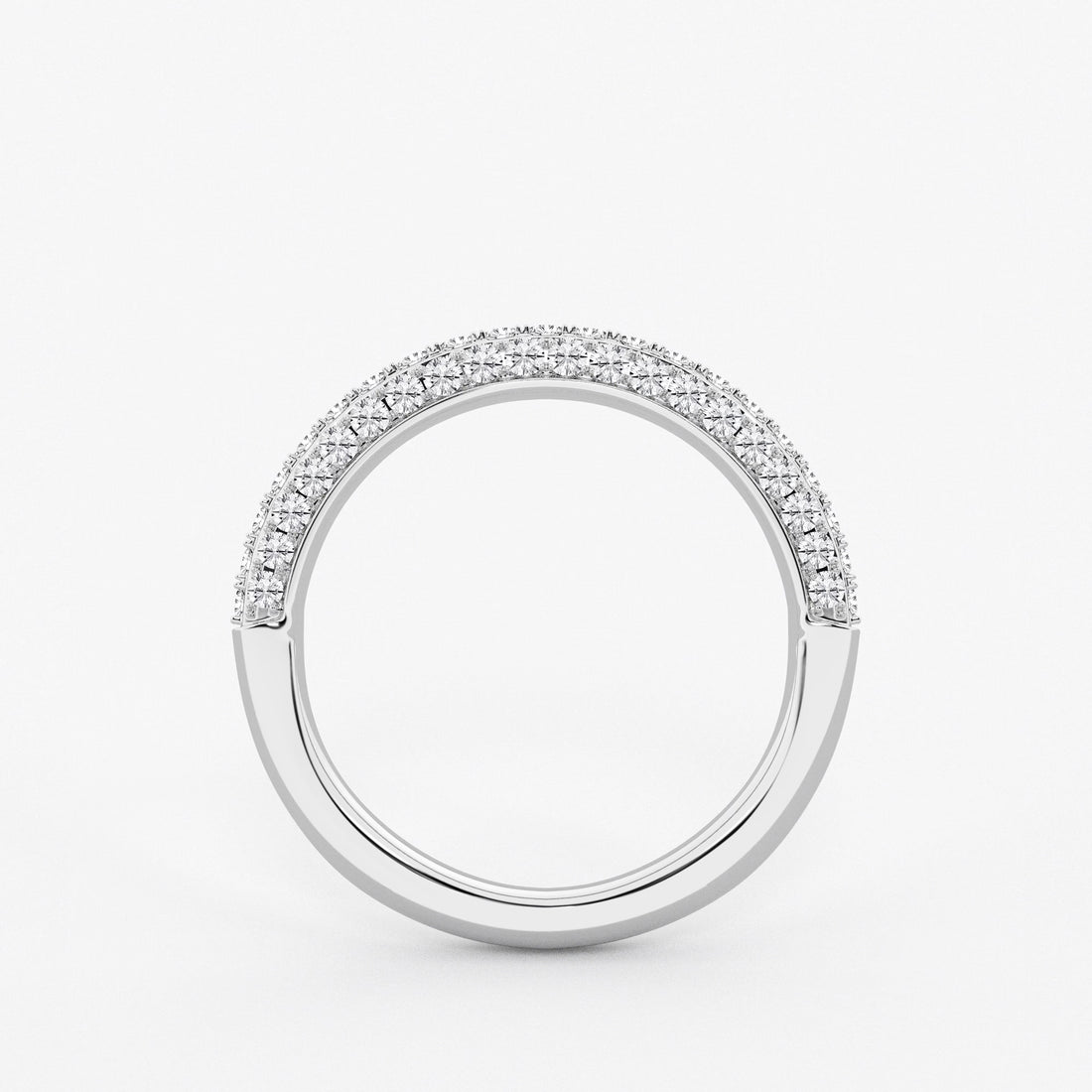 Pavelle Grace Round Lab-Grown Diamond Micro Pavé Wedding Band