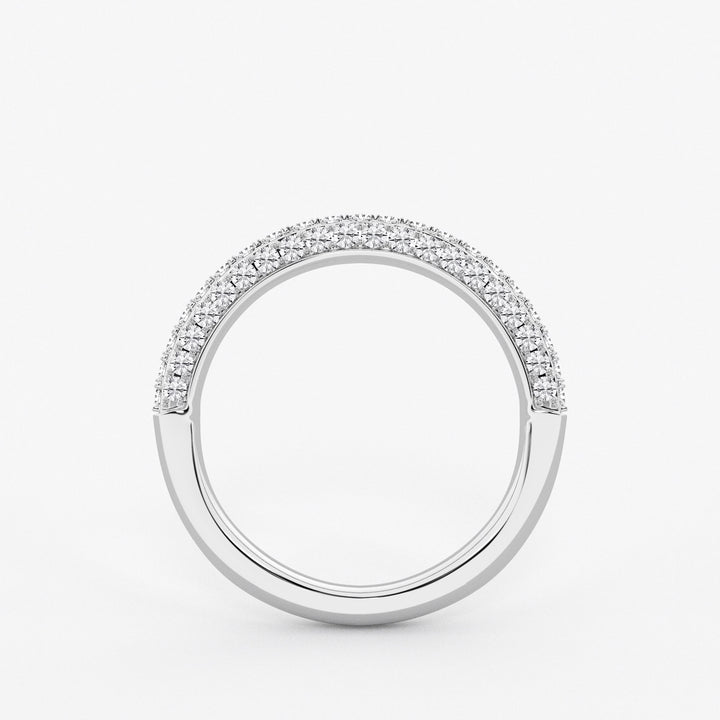 Pavelle Grace Round Lab-Grown Diamond Micro Pavé Wedding Band