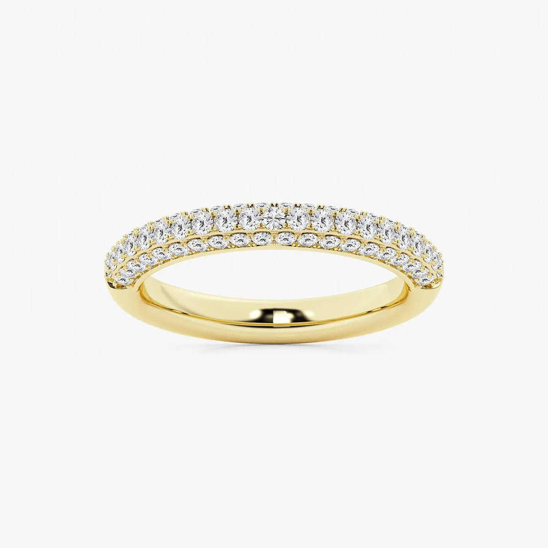 Pavelle Grace Round Lab-Grown Diamond Micro Pavé Wedding Band