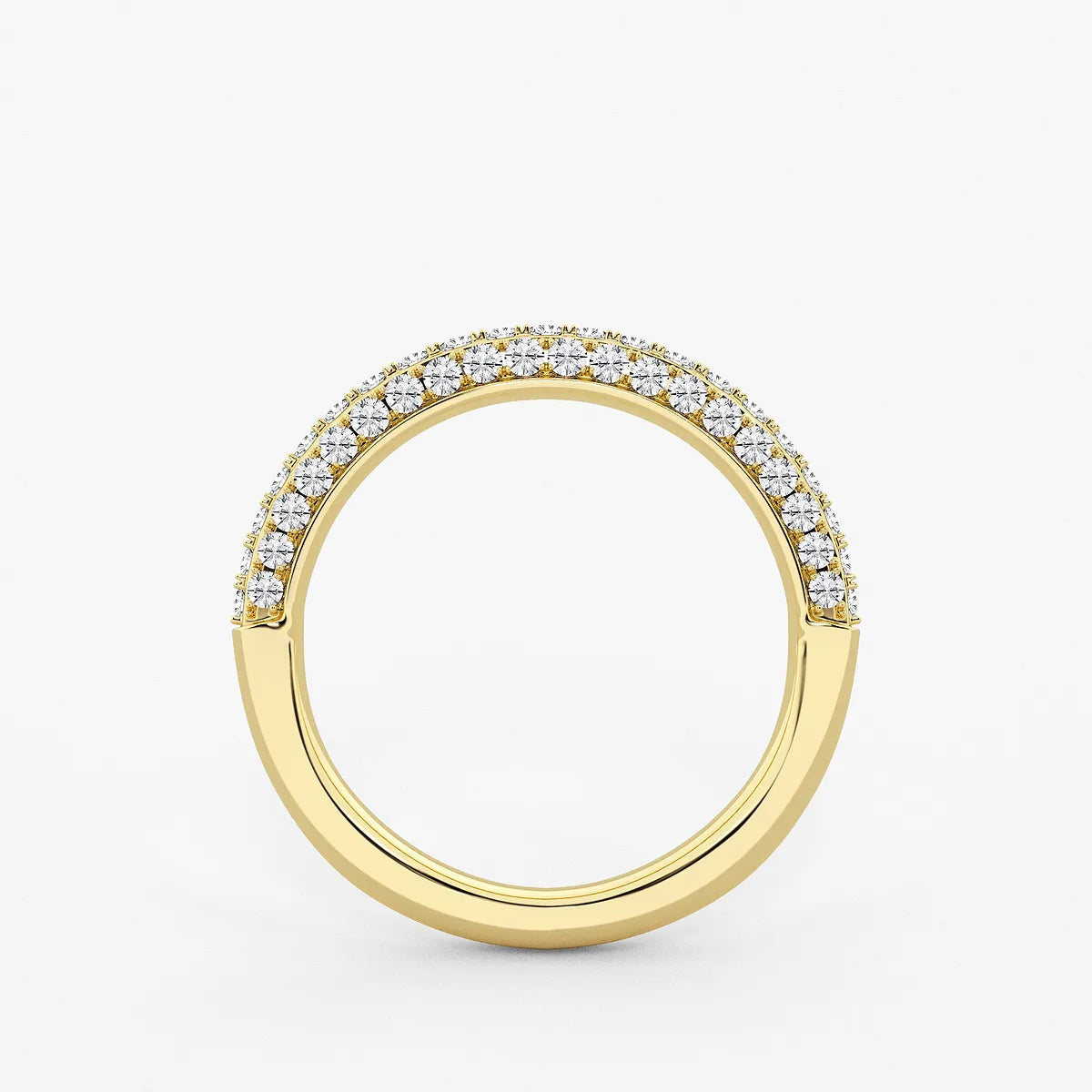 Pavelle Grace Round Lab-Grown Diamond Micro Pavé Wedding Band