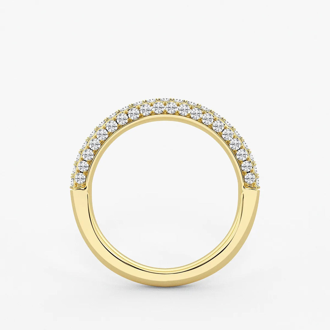 Pavelle Grace Round Lab-Grown Diamond Micro Pavé Wedding Band